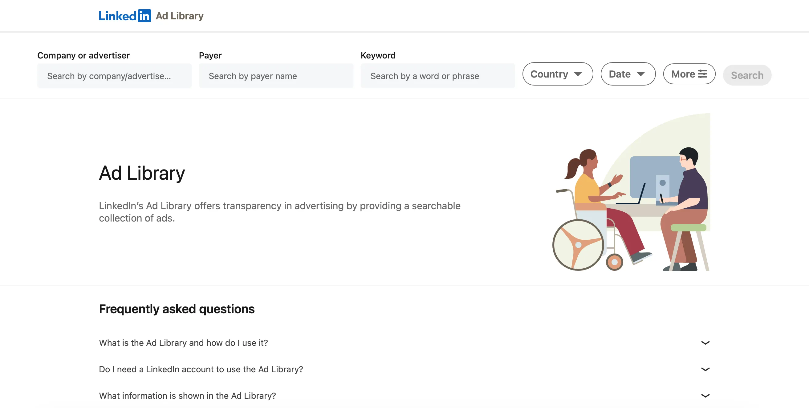 linkedin ads library